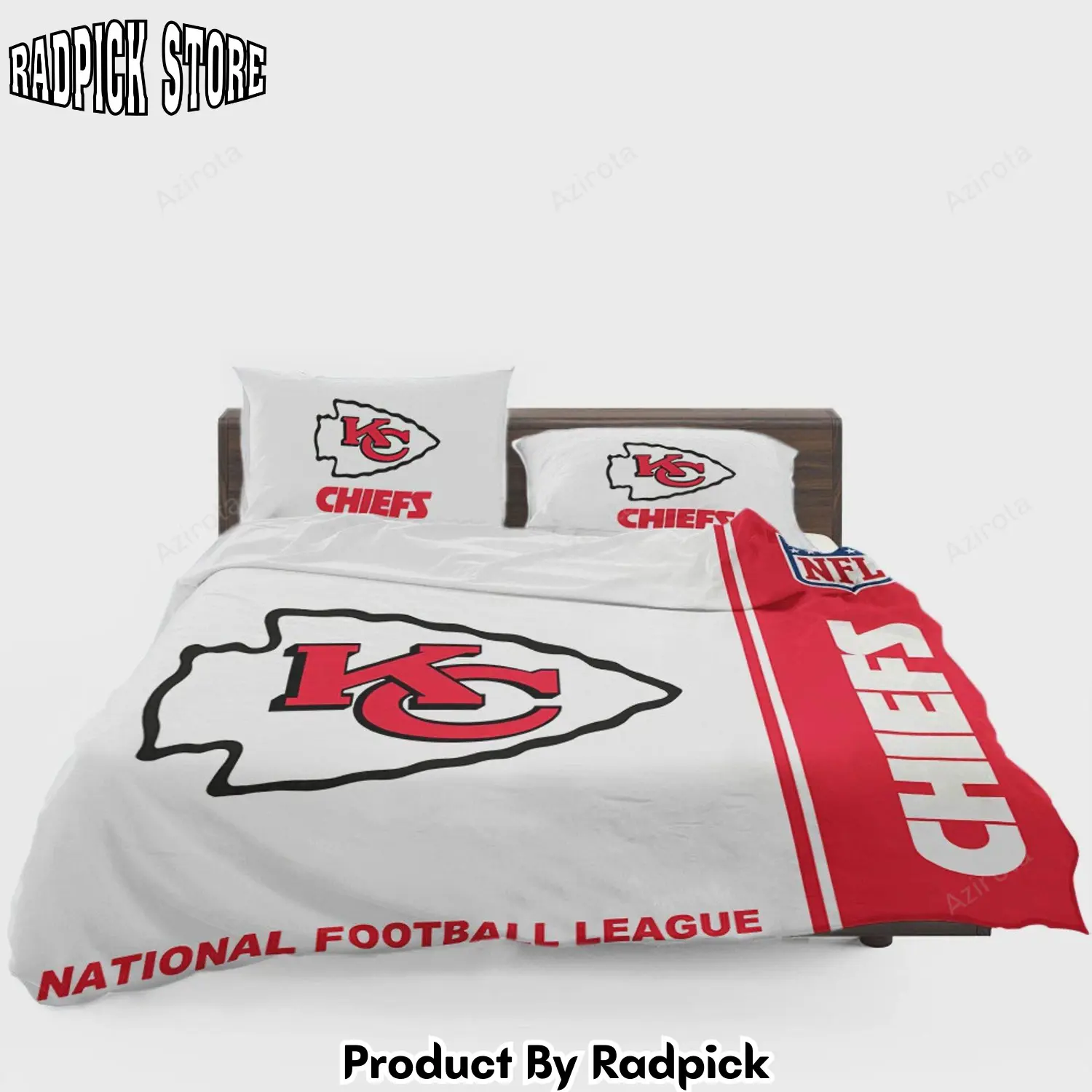 Radpick v6 kansas city chiefs team duvet cover quilt cover pillowcase bedding set rp327528